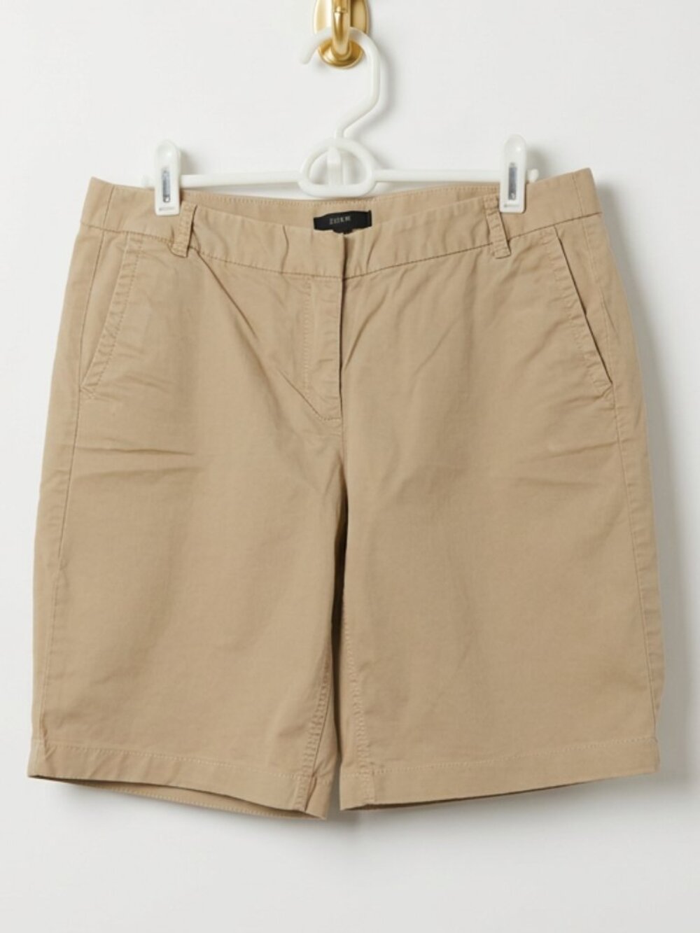 J.Crew Khaki Tan Flat Front Chino Bermuda Shorts - Size 2